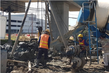 งานเสาเข็มเจาะระบบแห้ง